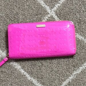 Kate Spade Pink and Cream Wallet with Structured Design